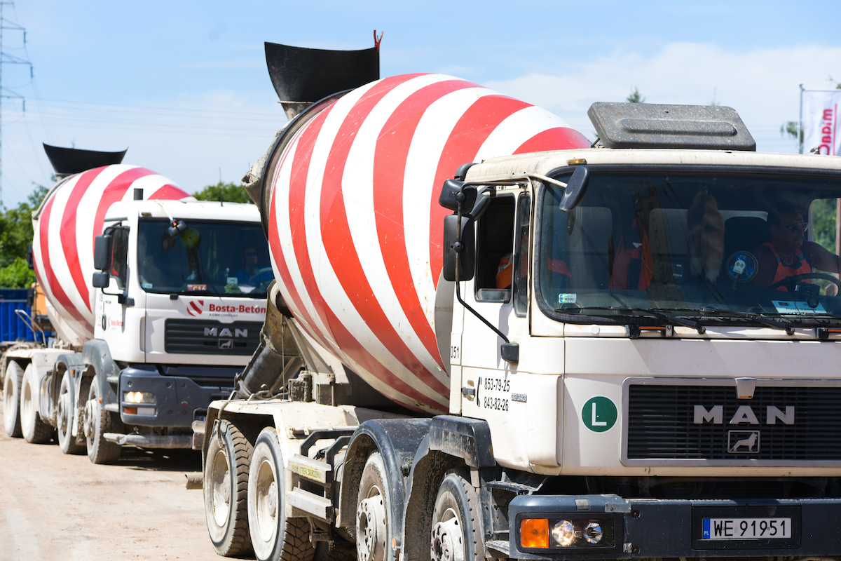 Betoniarki na budowie